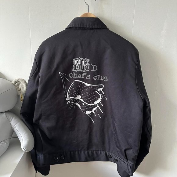 Black Dickies canvas jacket with graphic logo - Picture 1 of 8